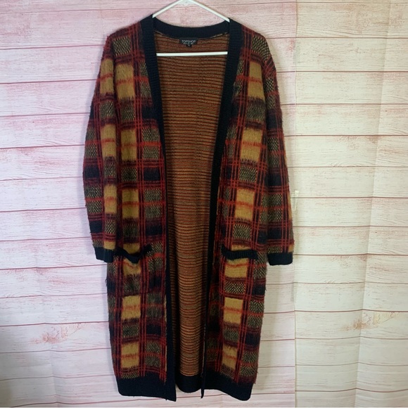 Topshop Sweaters - TopShop Multi‎ Color Open Front Cardigan Size 4